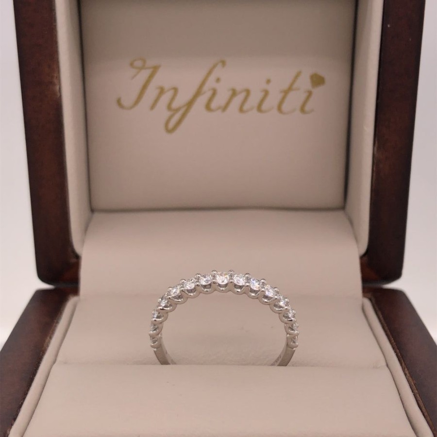 Joyeria Fina Infiniti Joyas Churumbelas | Churumbela Oro Blanco 14K - Forma U Con 50 Pts Totales