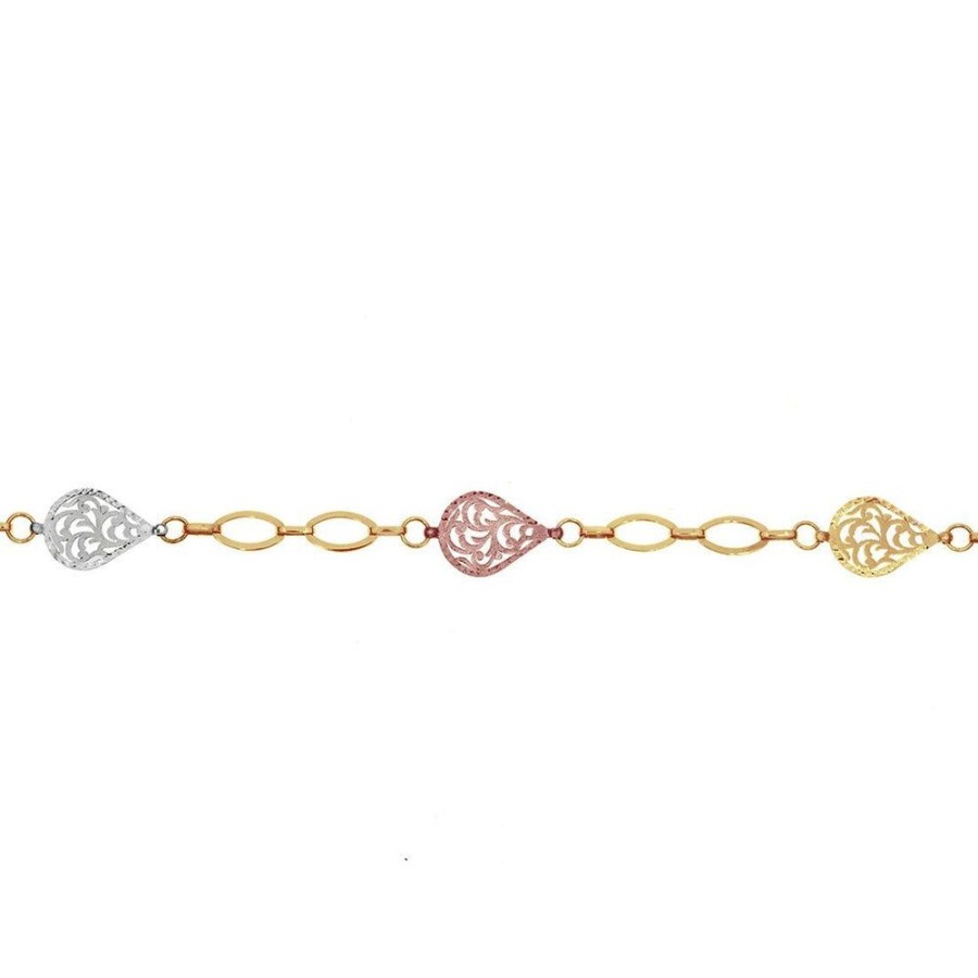 Joyeria Fina Infiniti Joyas Pulseras Dama | Pulsera Oro Florentino 10K, 19 Cm Largo, Ancho 10 Mm, Oro 10K