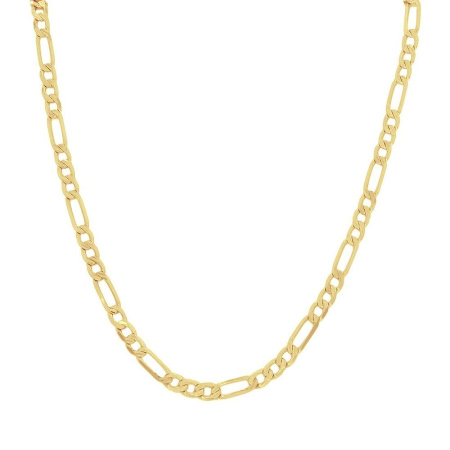 Joyeria Fina Infiniti Joyas Cadenas 14K | Cadena Oro 14K - Eslabon 3X1 De 60 Cm, Ancho 4 Mm,