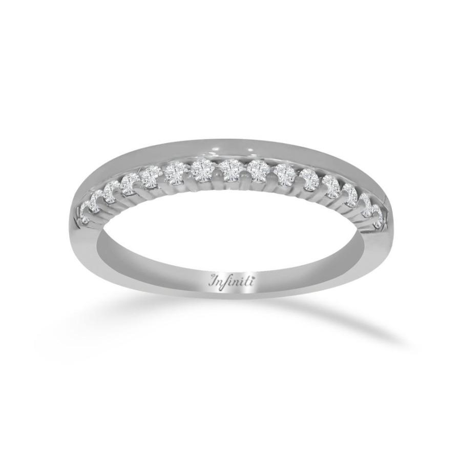 Joyeria Fina Infiniti Joyas Churumbelas | Churumbela Oro Blanco 14K - Pave Diamantes De 19 Puntos Totales