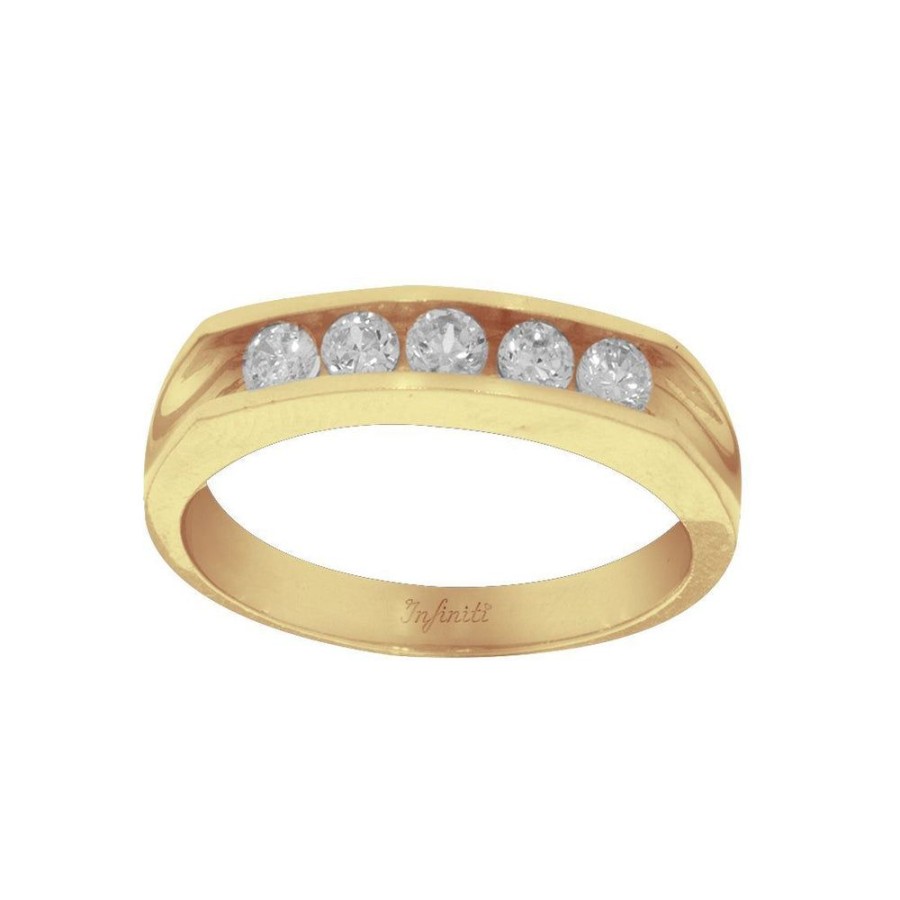 Joyeria Fina Infiniti Joyas Churumbelas | Churumbela Oro 14K, Estilo Canal Zirconias 3 Mm