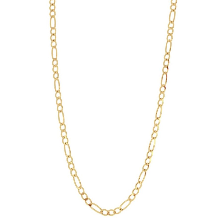 Joyeria Fina Infiniti Joyas Cadenas 14K | Cadena Oro 14K - Eslabon 3X1 De 60 Cm, Ancho 3.4Mm