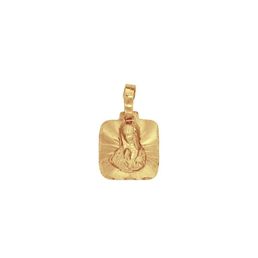 Joyeria Fina Infiniti Joyas Medallas | Medalla Oro 10K - Virgen Guadalupe Busto 1.5 Cm Alto