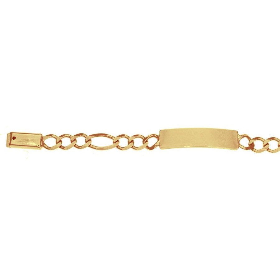 Joyeria Fina Infiniti Joyas Nino & Bebe | Esclava Oro 10K - Tejido Cartie Largo 12 Cm, Ancho 6 Mm