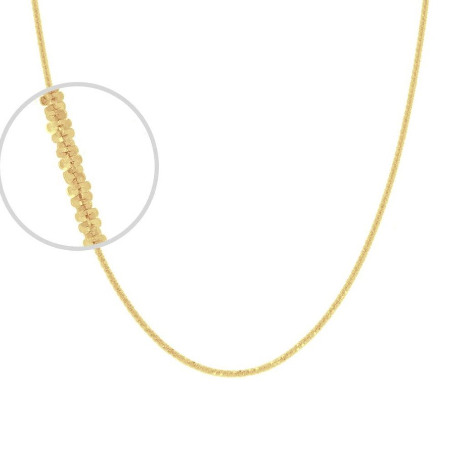 Joyeria Fina Infiniti Joyas Cadena Bebe | Cadena Oro 10K - Criss-Cross 41 Cm, Ancho 1 Mm