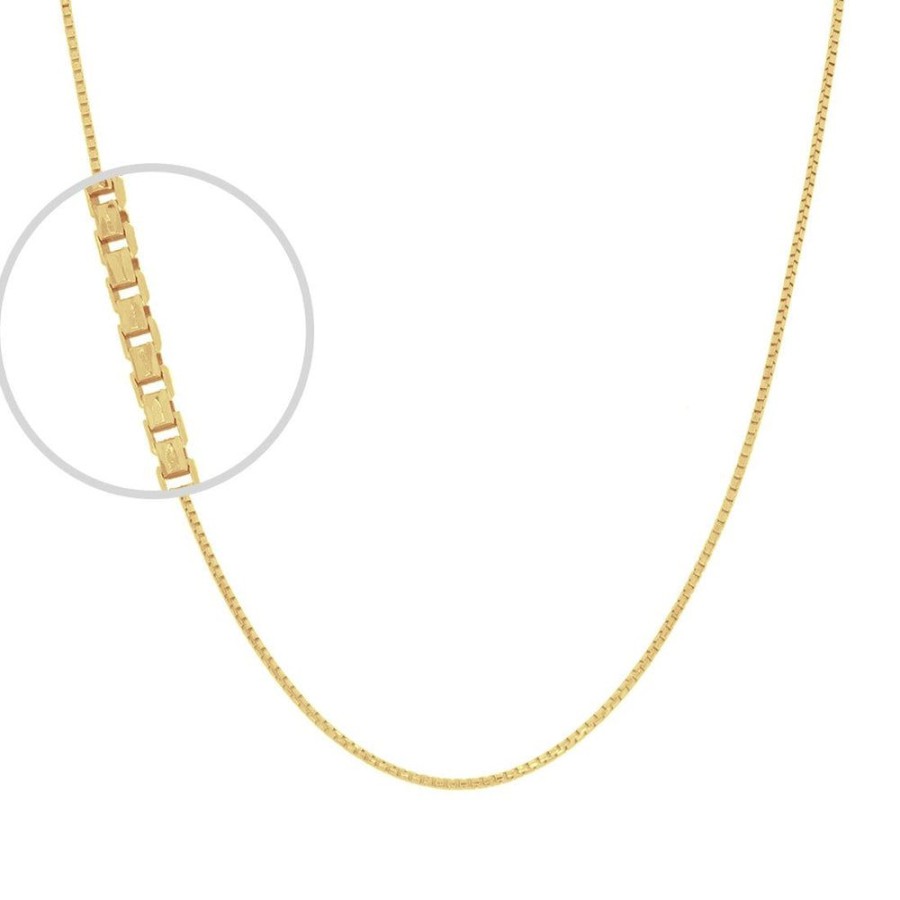 Joyeria Fina Infiniti Joyas Cadenas 14K | Cadena Oro 14K Veneciana 50 Cm, Ancho 1 Mm