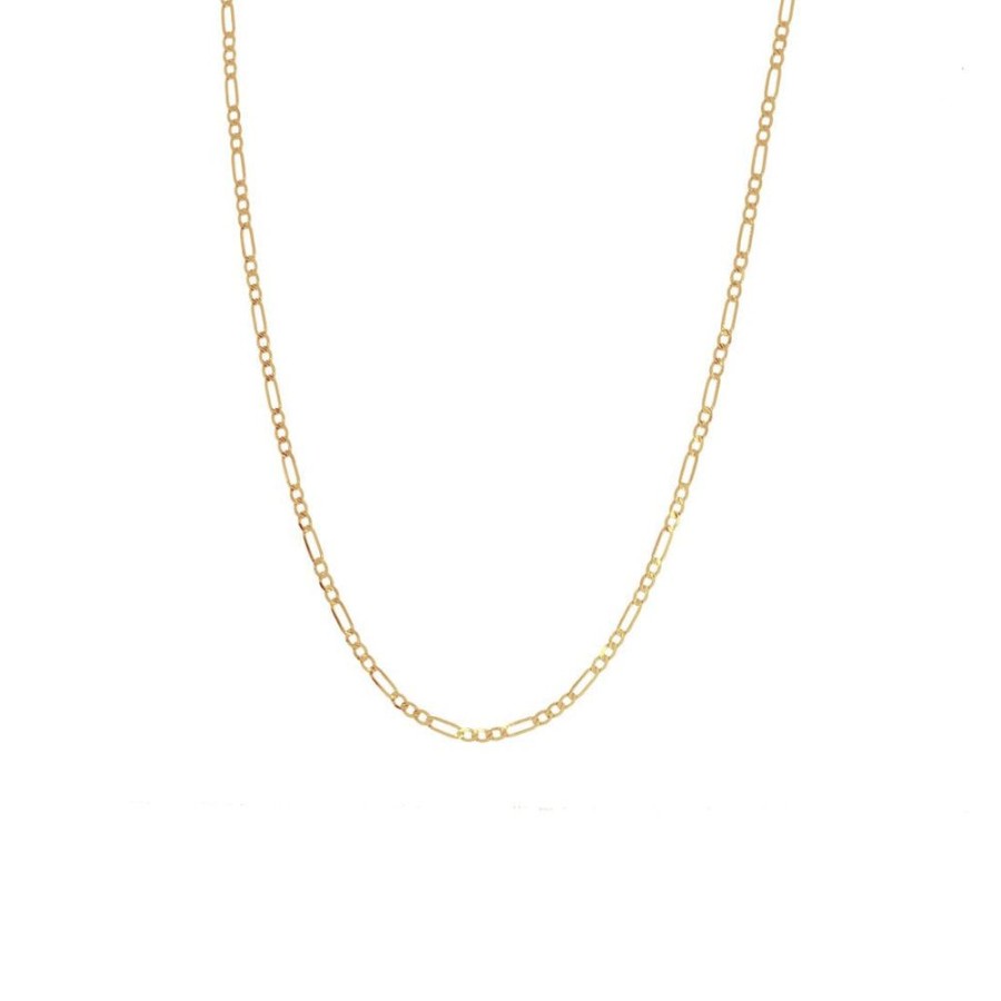 Joyeria Fina Infiniti Joyas Cadena Bebe | Cadena Oro 14K - Eslabon 3X1 De 40 Cm, Ancho 1.50 Mm