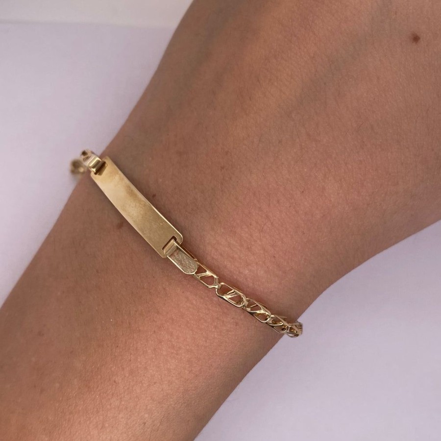 Joyeria Fina Infiniti Joyas Nino & Bebe | Esclava Oro 14K - Perniche 12-14 Cm Largo