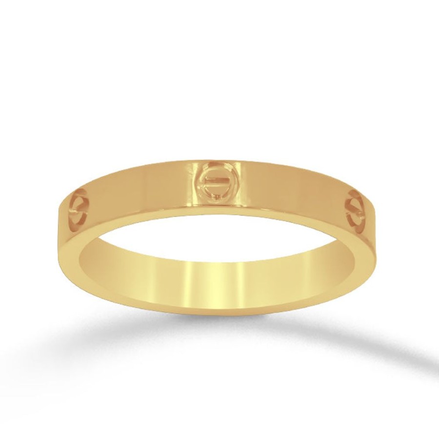 Joyeria Fina Infiniti Joyas Argollas Matrimoniales | Anillo Oro 14K - Estilo Cartie Clasico 3 Mm