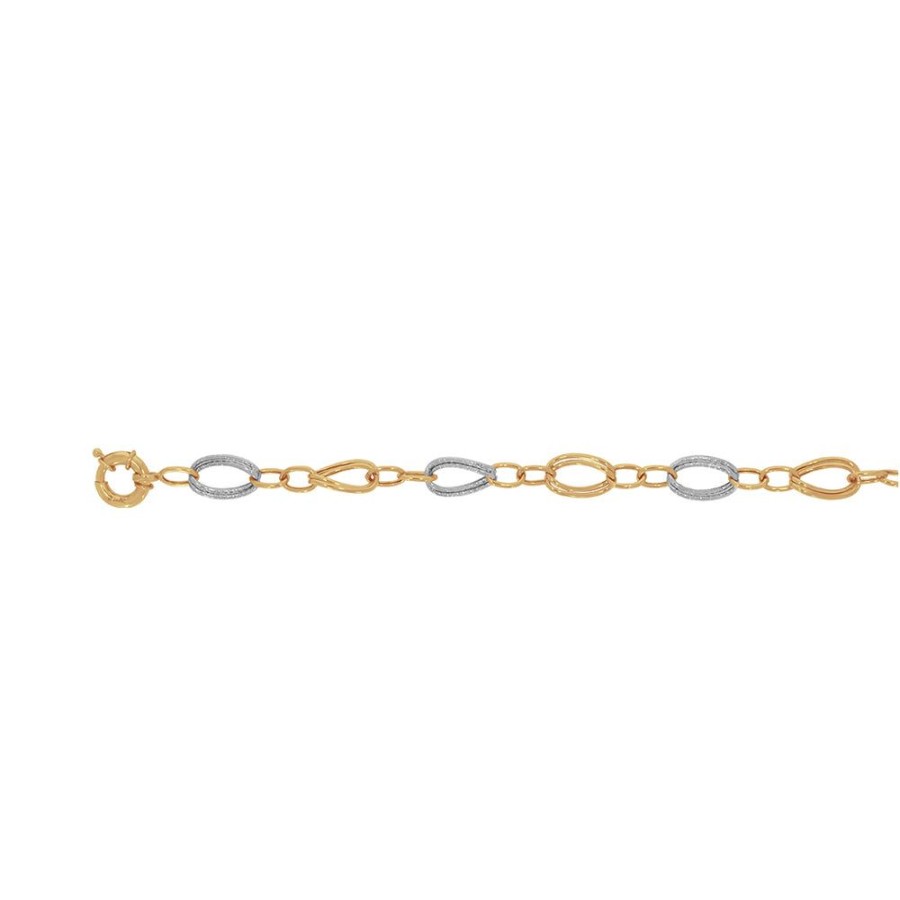 Joyeria Fina Infiniti Joyas Pulseras Dama | Pulsera Oro Combinado 10K