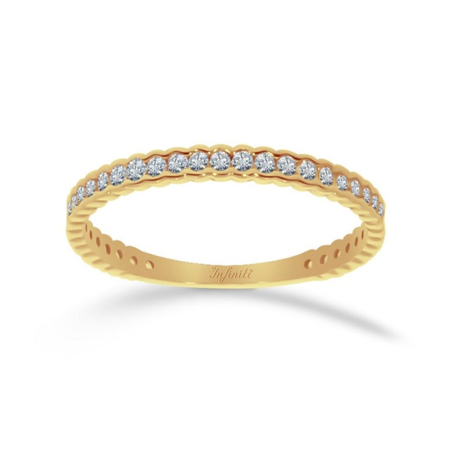 Joyeria Fina Infiniti Joyas Churumbelas | Churumbela Oro 14K, Pave Canal Zirconia 1 Mm