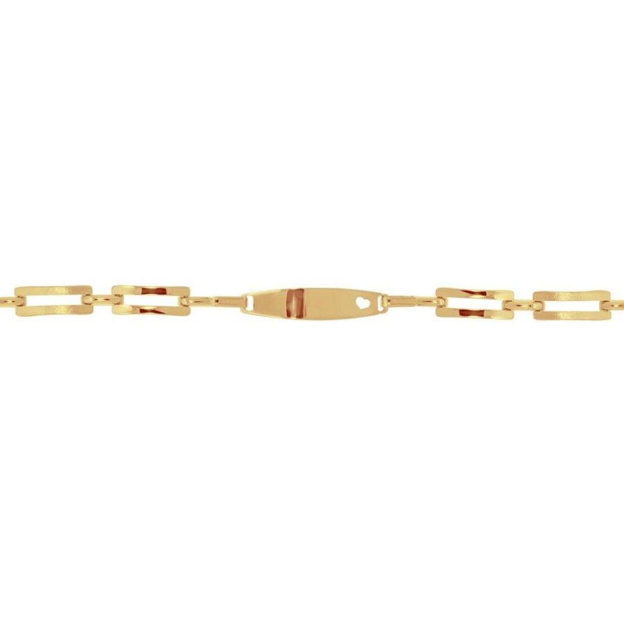 Joyeria Fina Infiniti Joyas Dama | Esclava Oro 10K, Doble Barra, 17.5 Cm Largo, Ancho 4.5 Mm