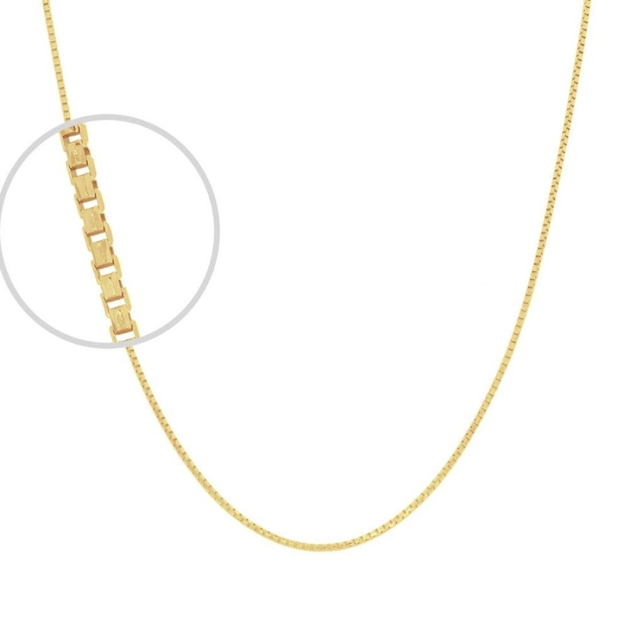 Joyeria Fina Infiniti Joyas Cadenas 14K | Cadena Oro 14K Veneciana 40 Cm, Ancho 1 Mm