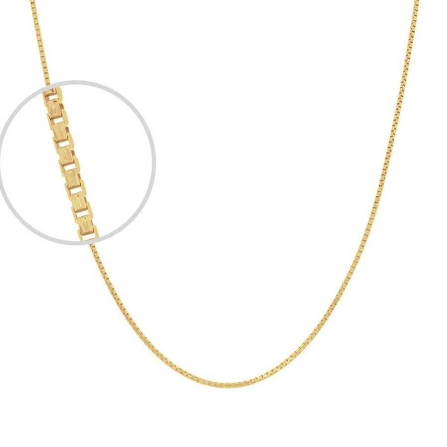 Joyeria Fina Infiniti Joyas Cadenas 14K | Cadena Oro 14K Veneciana 45 Cm, Ancho 1 Mm