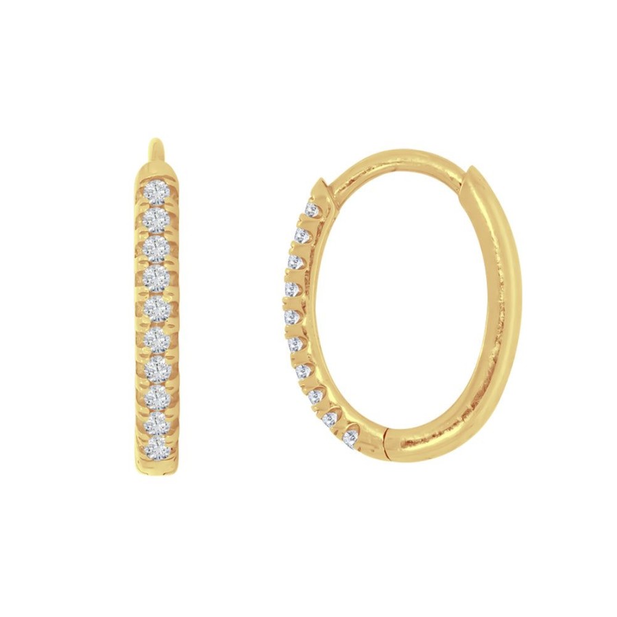 Joyeria Fina Infiniti Joyas Huggies | Huggies Oro 10K - Zirconias