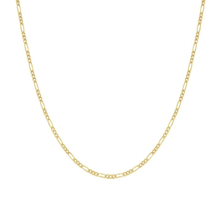 Joyeria Fina Infiniti Joyas Cadenas 14K | Cadena Oro 14K - 3X1 Diamantada 40 Cm, Ancho 1.6 Mm