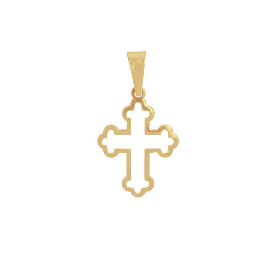 Joyeria Fina Infiniti Joyas Cruces | Cruz Oro 10K - Delineada Gotica 3 Cm