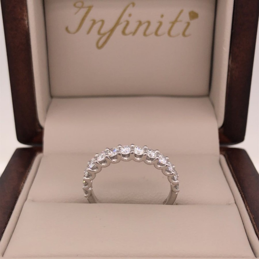 Joyeria Fina Infiniti Joyas Churumbelas | Churumbela Oro Blanco 14K - Forma U Con 75 Pts Totales