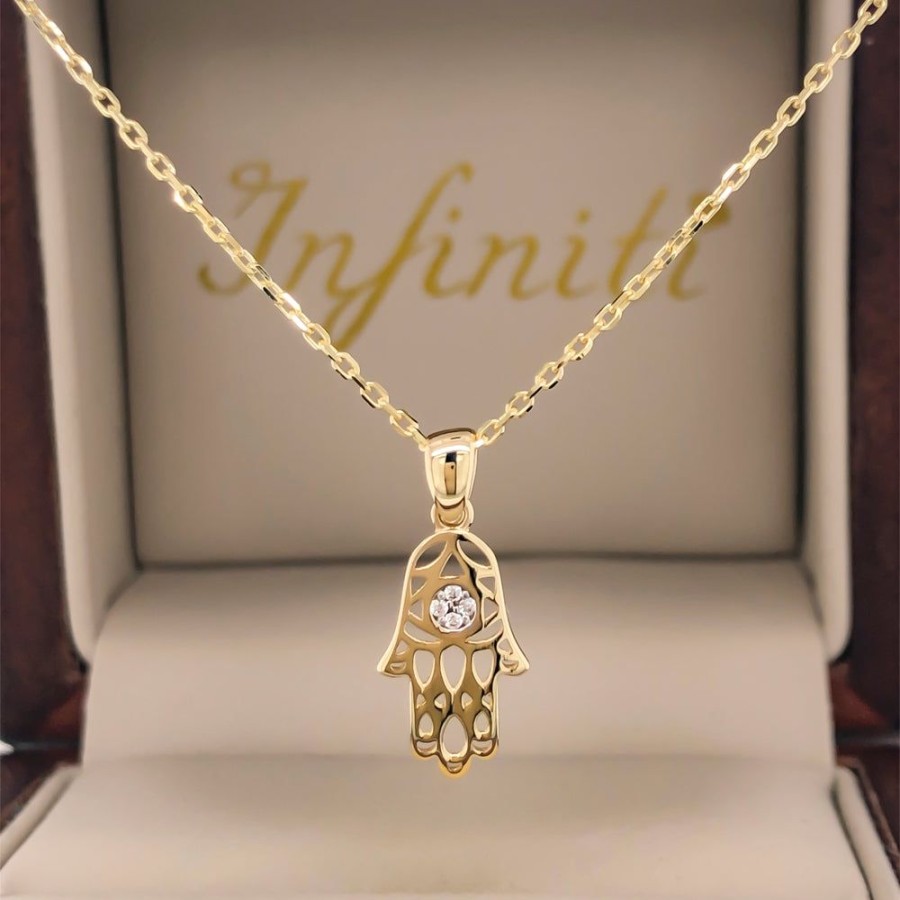 Joyeria Fina Infiniti Joyas Gargantillas | Gargantilla Oro 10K - Mano De Fatima