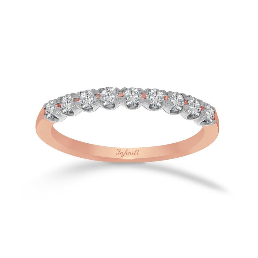 Joyeria Fina Infiniti Joyas Churumbelas | Churumbela Oro Rosa 14K - Pave Diamantes De 45 Puntos Totales