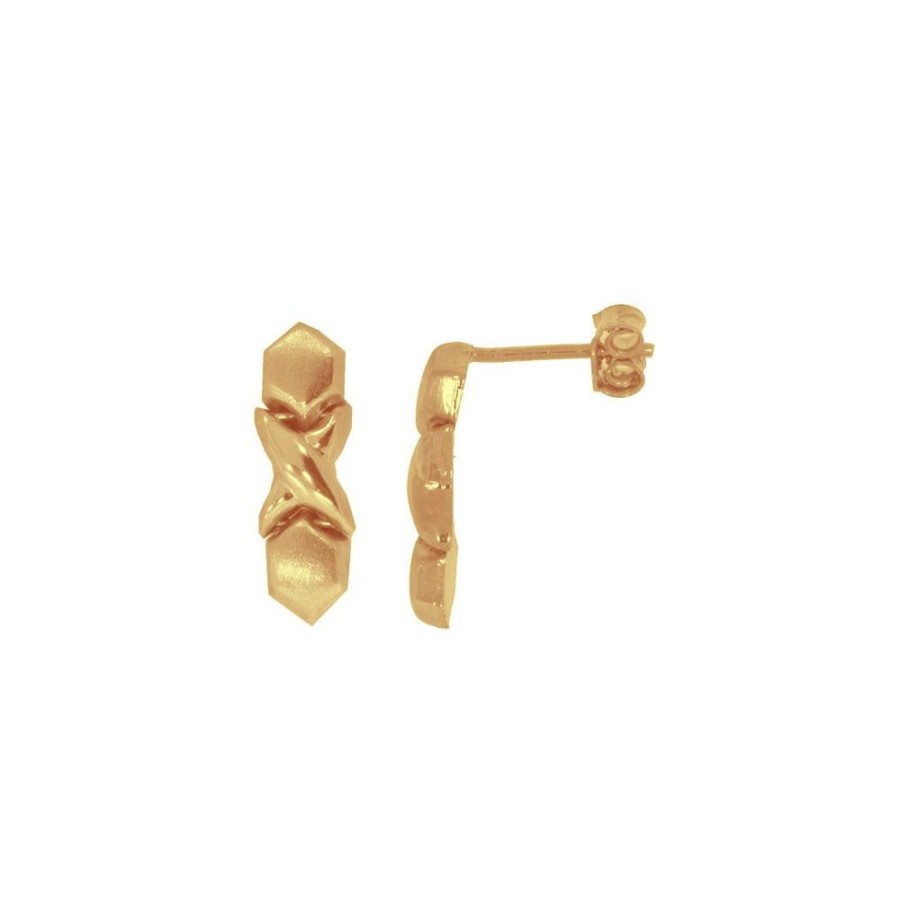 Joyeria Fina Infiniti Joyas Broqueles | Broquel X O, Oro 14K