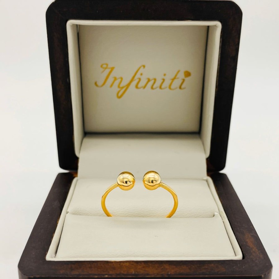 Joyeria Fina Infiniti Joyas Anillos Varios | Anillo Oro 10K - Dos Bolas