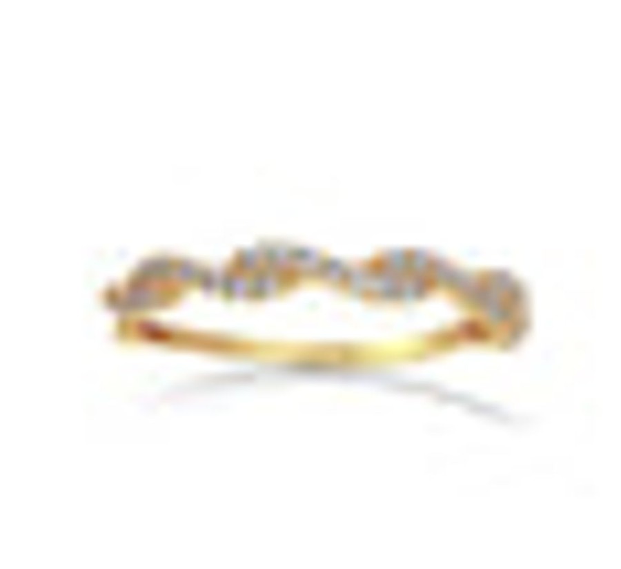 Joyeria Fina Infiniti Joyas Churumbelas | Churumbela Oro 14K, Trenza Con Zirconias De 1 Mm