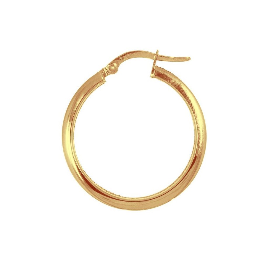 Joyeria Fina Infiniti Joyas Arracadas | Arracada Diamantada Oro 10K 2.5 Cm Diametro, Ancho 6 Mm