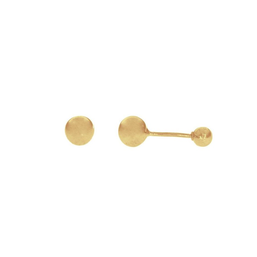 Joyeria Fina Infiniti Joyas Broqueles | Broquel Liso 3 Mm, Oro 18K