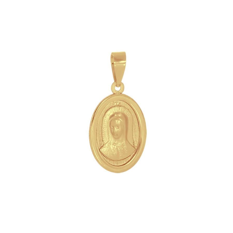 Joyeria Fina Infiniti Joyas Medallas | Medalla Oro 14K - Virgen De Guadalupe 2.1 Cm