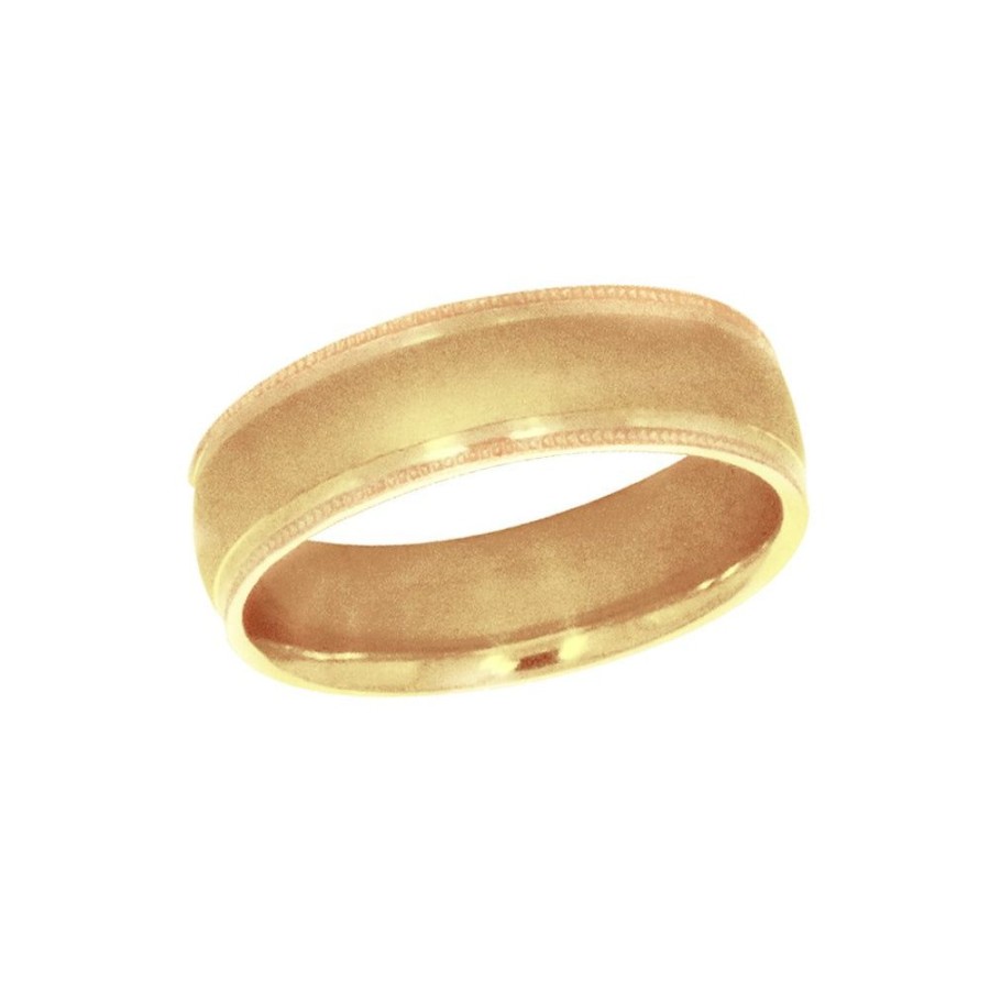 Joyeria Fina Infiniti Joyas Argollas Matrimoniales | Argolla Oro Amarillo 14K - Acabado Satinado Con Confort, Ancho 6 Mm