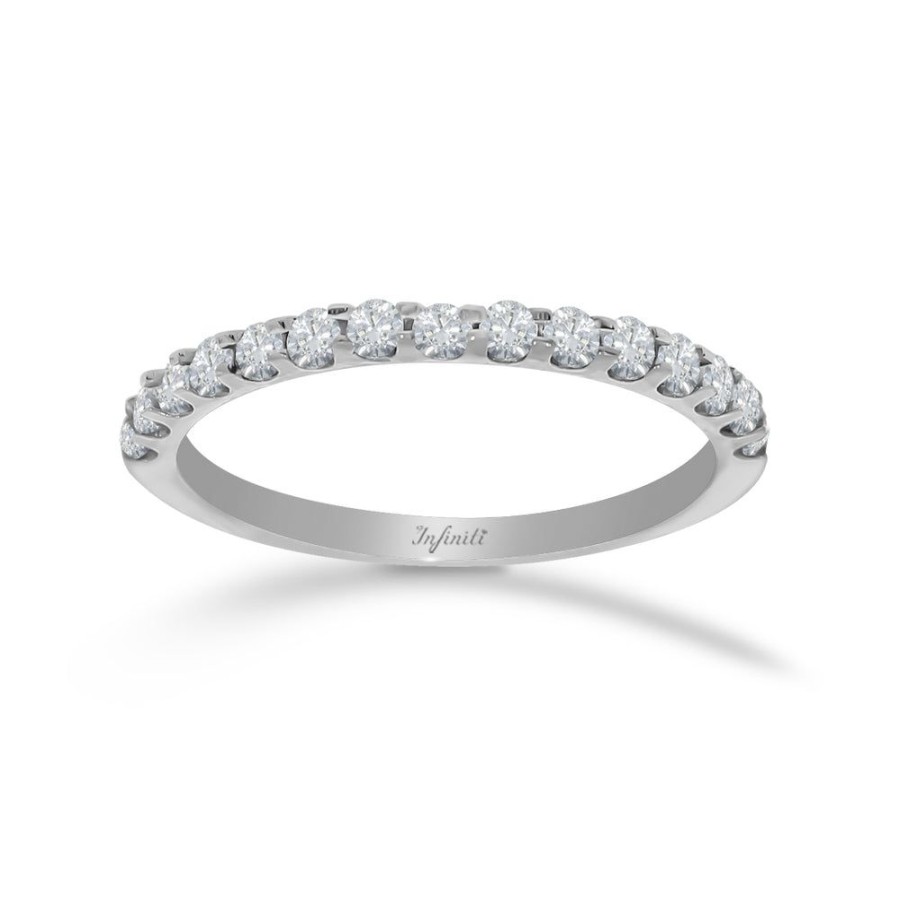 Joyeria Fina Infiniti Joyas Churumbelas | Churumbela Oro Blanco 14K, Pave Diamantes De 45 Puntos Totales