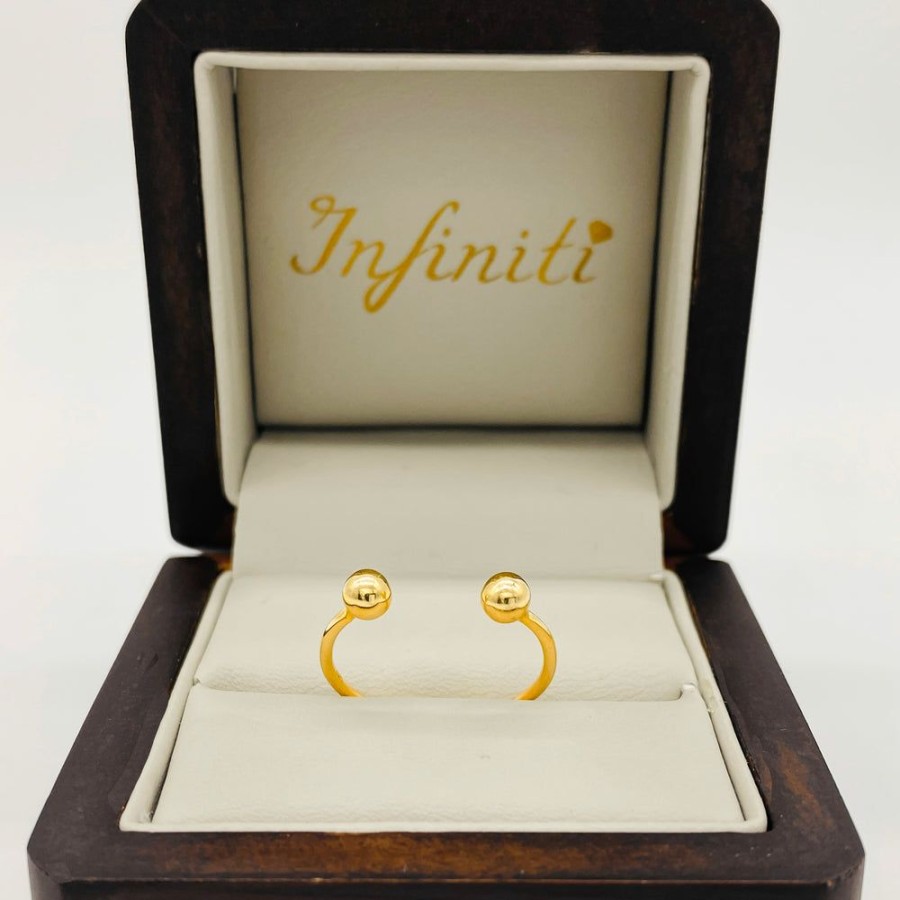 Joyeria Fina Infiniti Joyas Anillos Varios | Anillo Oro 10K - Dos Bolas