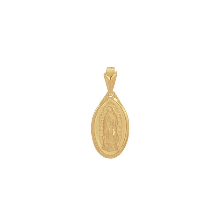 Joyeria Fina Infiniti Joyas Medallas | Medalla Oro 14K - Virgen De Guadalupe 3.2 Cm