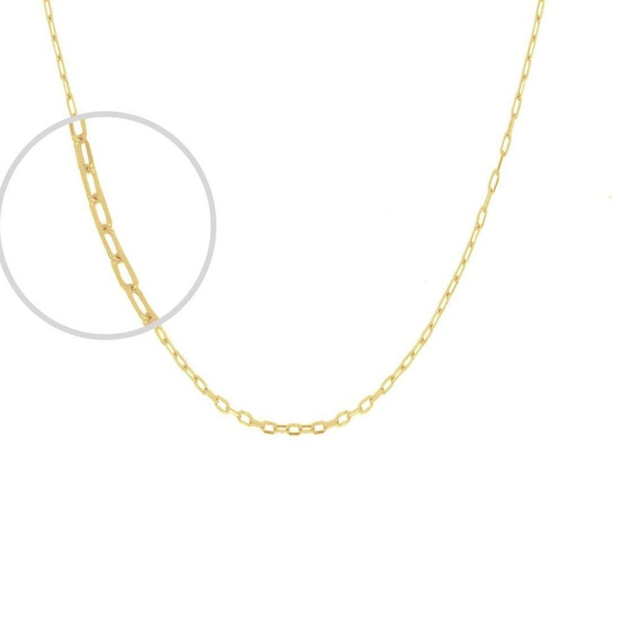 Joyeria Fina Infiniti Joyas Cadenas 14K | Cadena Oro 14K Rolo Oval Mini 45 Cm, Ancho 0.7 Mm