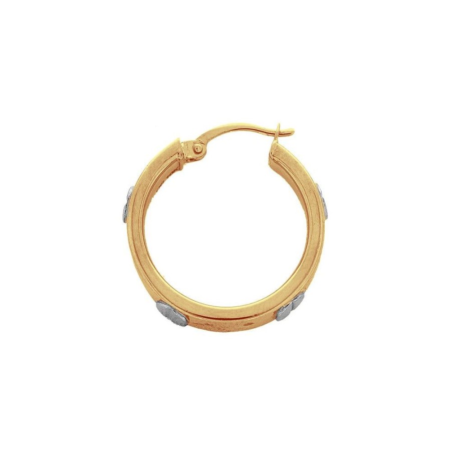 Joyeria Fina Infiniti Joyas Arracadas | Arracada Tubo Con Tornillo, 1.7Cm Diametro, Oro 10K