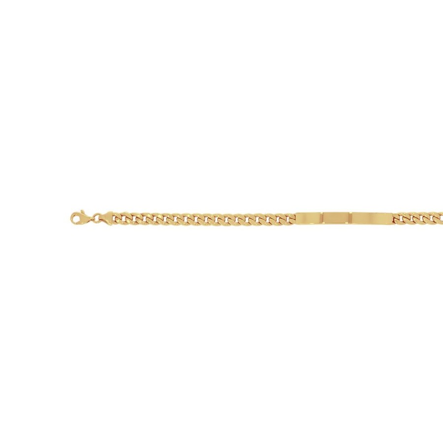 Joyeria Fina Infiniti Joyas Caballero | Esclava Oro 14K - Tejido Cubano 22 Cm Largo