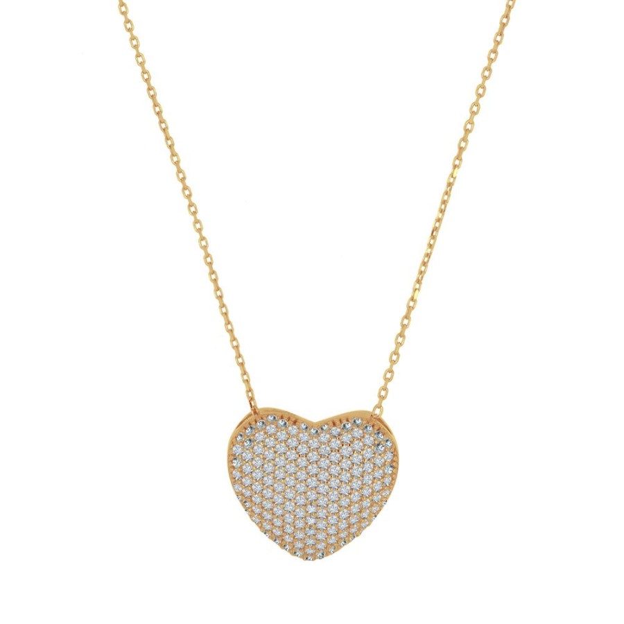 Joyeria Fina Infiniti Joyas Gargantillas | Gargantilla Oro 10K - Corazon Con Zirconias