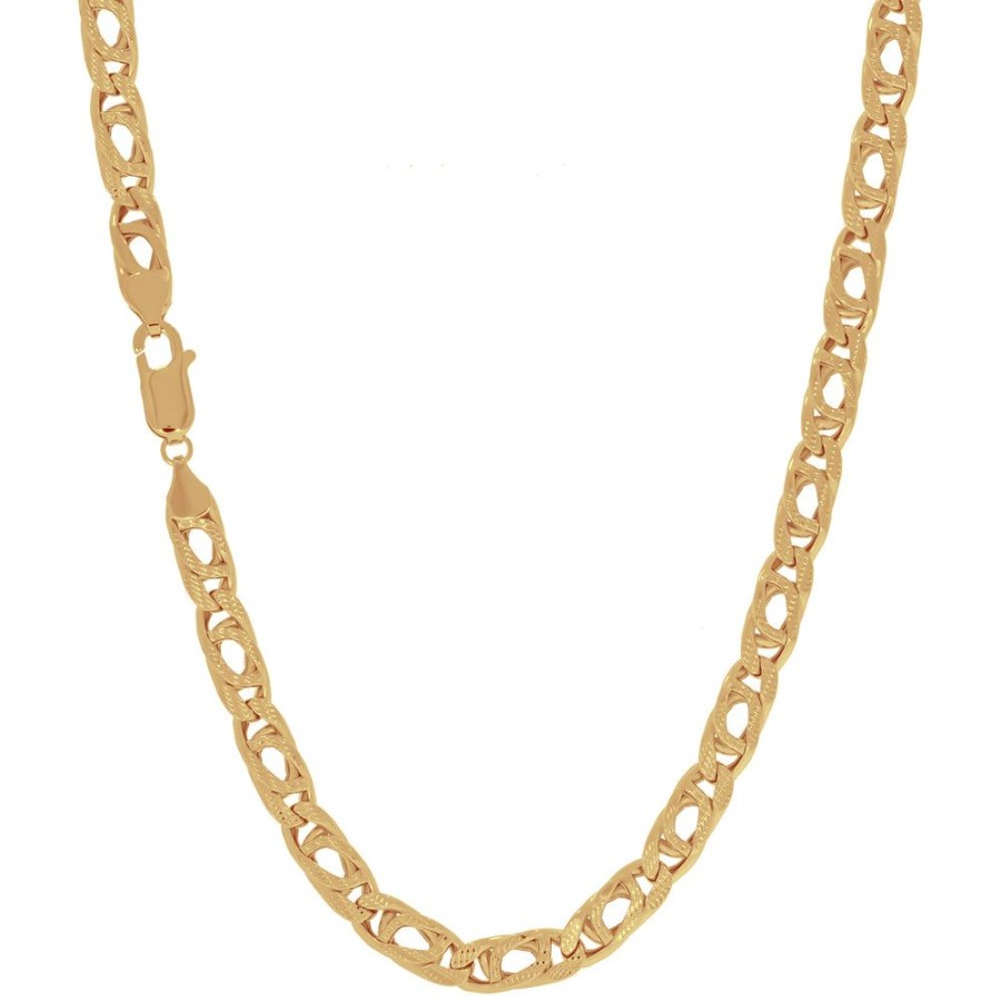 Joyeria Fina Infiniti Joyas Cadenas 10K | Cadena Oro 10K Perniche De 60 Cm, Ancho 6 Mm