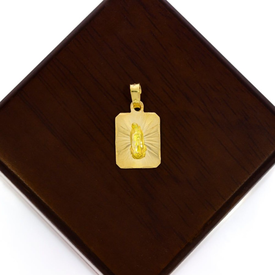 Joyeria Fina Infiniti Joyas Medallas | Medalla Oro Amarillo 14K, Virgen De Guadalupe Oro 14K