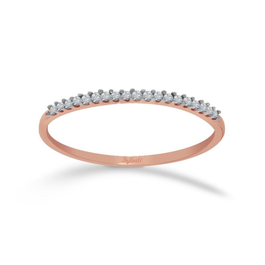 Joyeria Fina Infiniti Joyas Churumbelas | Churumbela Oro Rosa 10K - Pave Con Zirconia 1 Mm