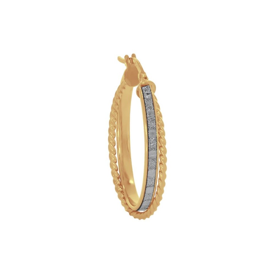 Joyeria Fina Infiniti Joyas Arracadas | Arracada Ovalada 3.0 Cm Largo , 2.0 Cm De Ancho, Oro 10K