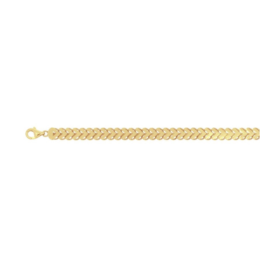 Joyeria Fina Infiniti Joyas Pulseras Dama | Esclava Oro 10K - Lisa Extendible 19 Cm