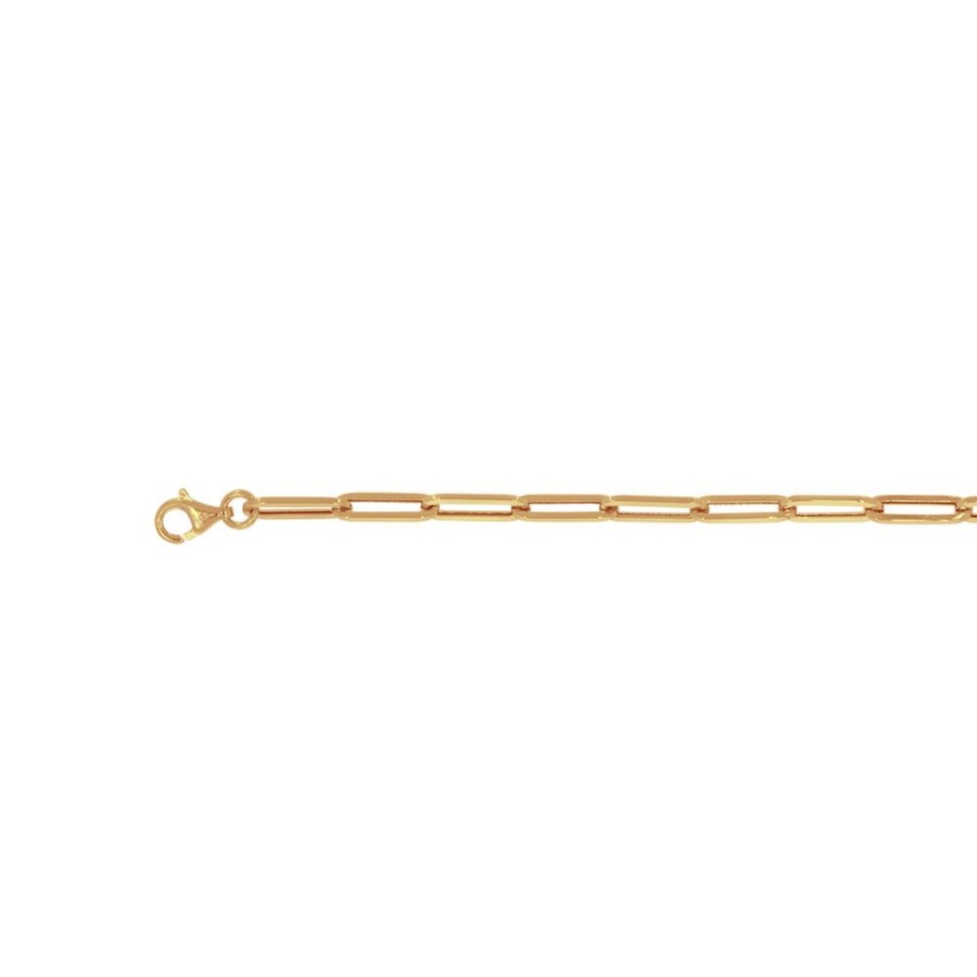 Joyeria Fina Infiniti Joyas Pulseras Dama | Pulsera Oro 14K - Estilo Clip De 19 Cm Larga