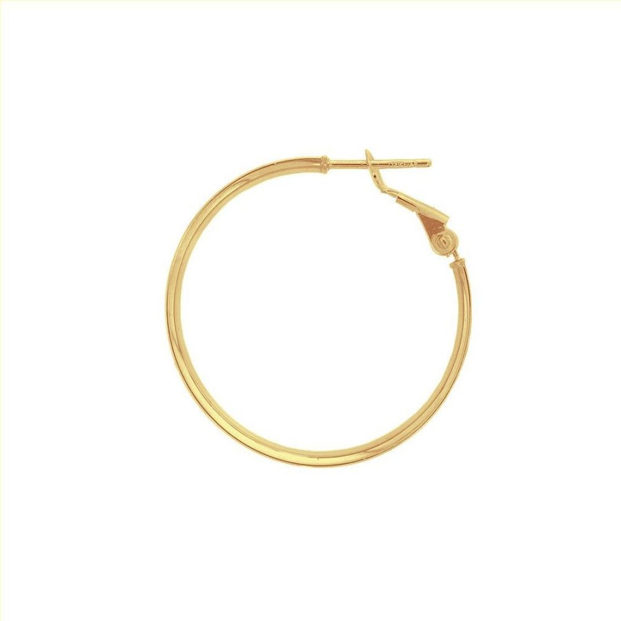 Joyeria Fina Infiniti Joyas Arracadas | Arracada Oro 10K - Tubo Lisa 3 Cm Diametro, Ancho 4 Mm