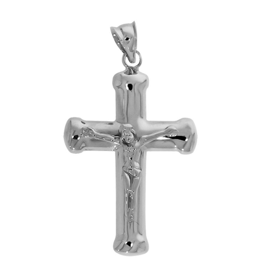 Joyeria Fina Infiniti Joyas Cruces | Cruz Con Cristo - Oro Blanco 14K