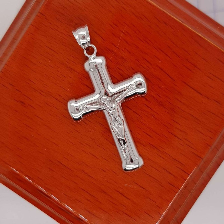 Joyeria Fina Infiniti Joyas Cruces | Cruz Con Cristo - Oro Blanco 14K