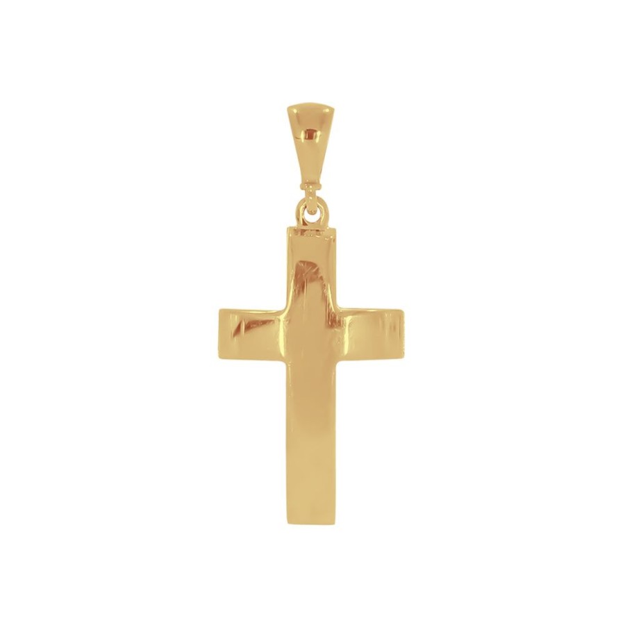 Joyeria Fina Infiniti Joyas Cruces | Cruz Oro 10K - Lisa De 2.6 Cm Alto