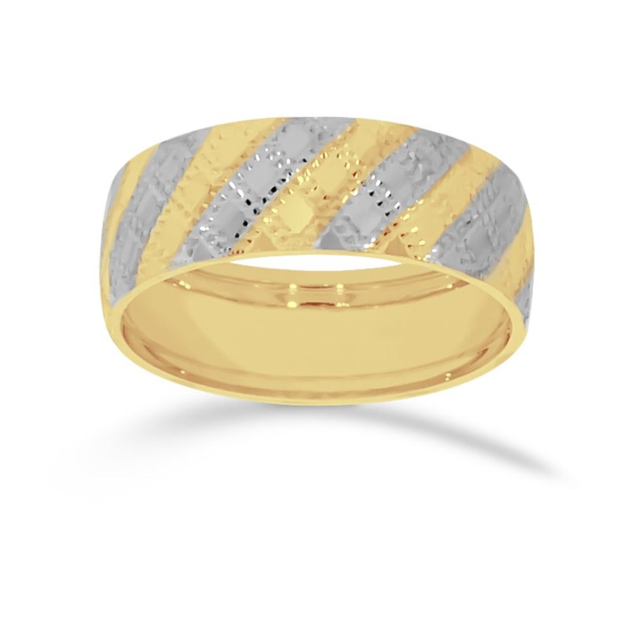 Joyeria Fina Infiniti Joyas Argollas Matrimoniales | Argolla Oro 10K - Linea Platinada, Ancho 6 Mm