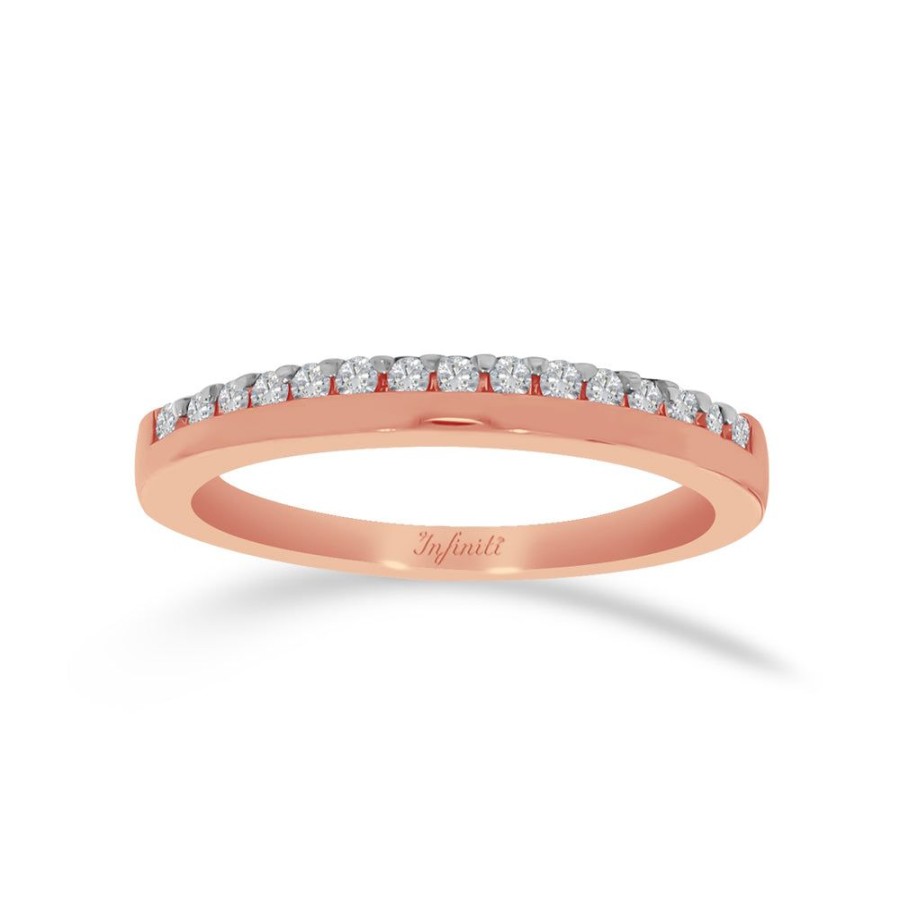 Joyeria Fina Infiniti Joyas Churumbelas | Churumbela Oro Rosa 14K - Pave Diamantes De 19 Puntos Totales